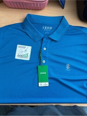 Izod Golf Bright Blue Performance Polo